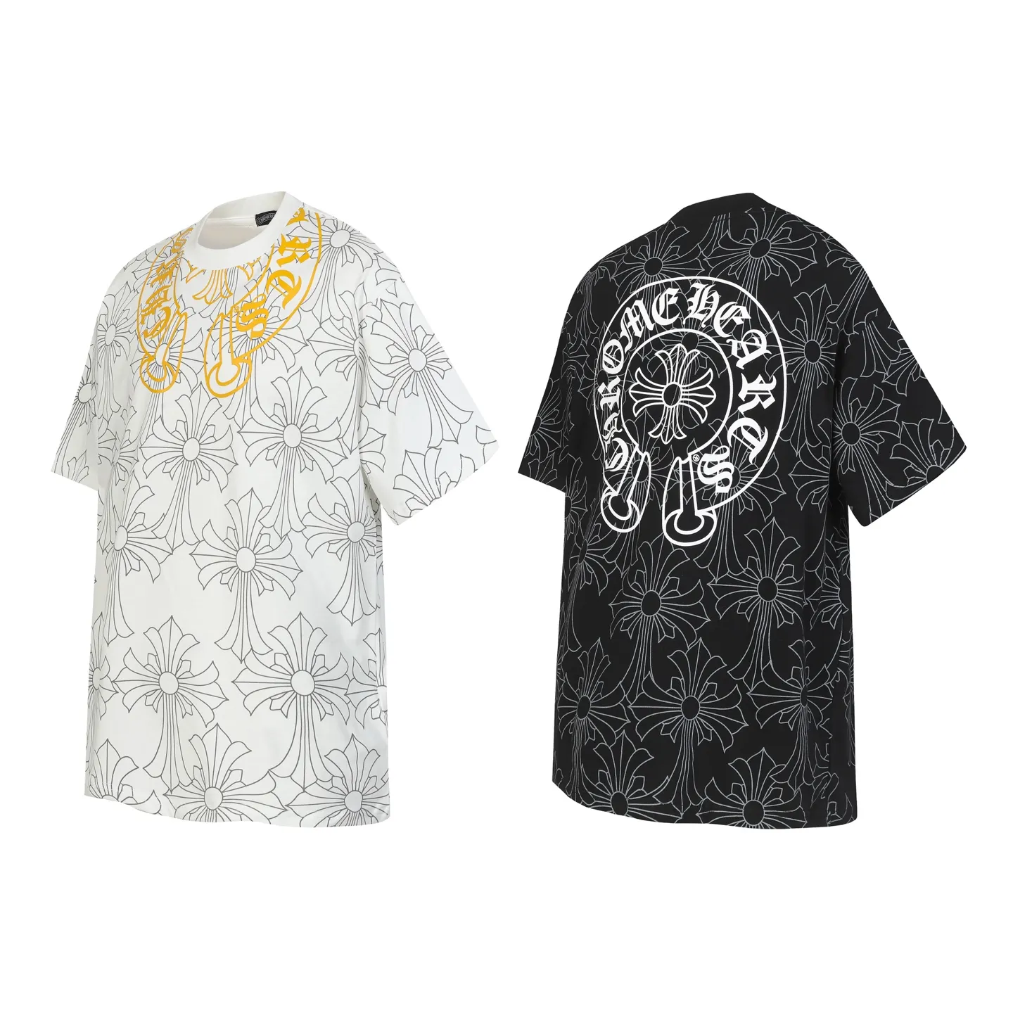 P170 Chrome Hearts CH Chrome Hearts Dark Pattern Color Horseshoe Sanskrit Short Sleeve T-shirt Uses direct injection imported machine printing Hardware and accessories are all milled and customized Correctly configured Black 2025 Chrome Hearts genuine packaging 260 grams of custom-dyed double yarn cotton Large version Loose and stylish Differentiated from low version slim and long version The upper body stretches the hips 100% commitment: top quality Do not make fast food The highest version on the market Top quality - different from the ordinary versions on the market If you care about quality, you should also respect the price. Absolutely 0 after-sales service and 0 return rate so far. It’s hard not to love the style - 260g double yarn cotton custom dyed fabric - Correct high-density main mark, washed tag, hand-sewn